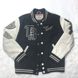 True Religion Richie Letterman Varsity Jacket